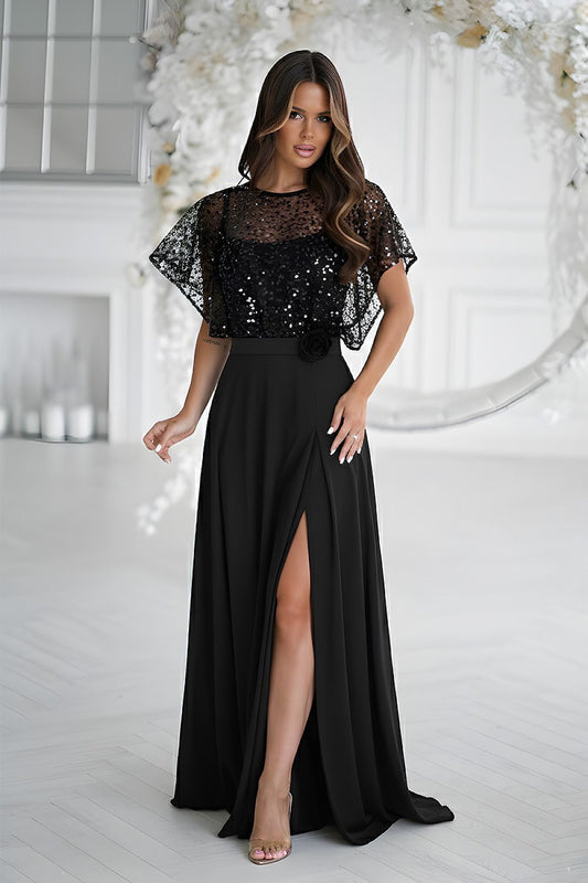 Langes Kleid model 219685 Bicotone
