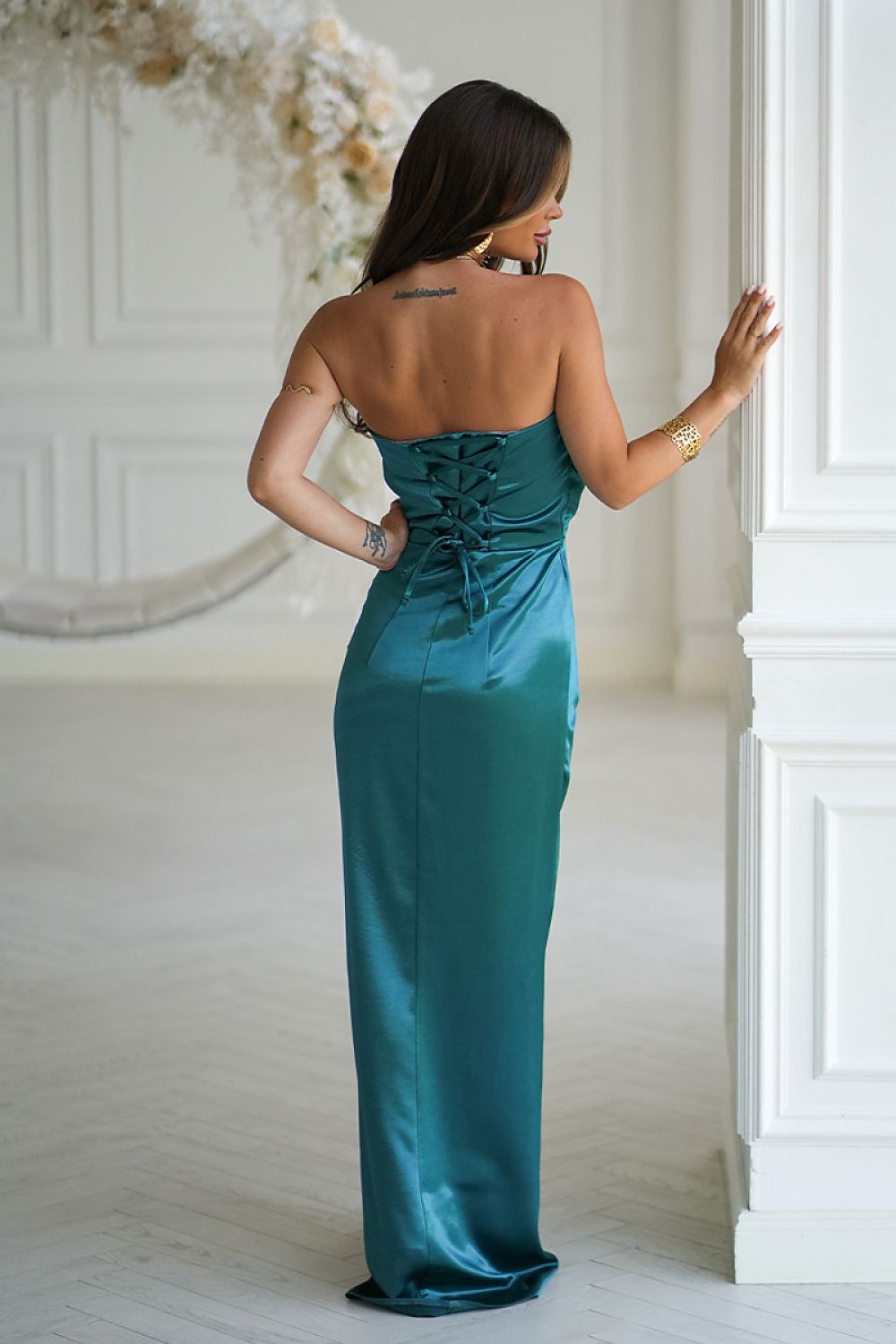 Langes Kleid model 219712 Bicotone