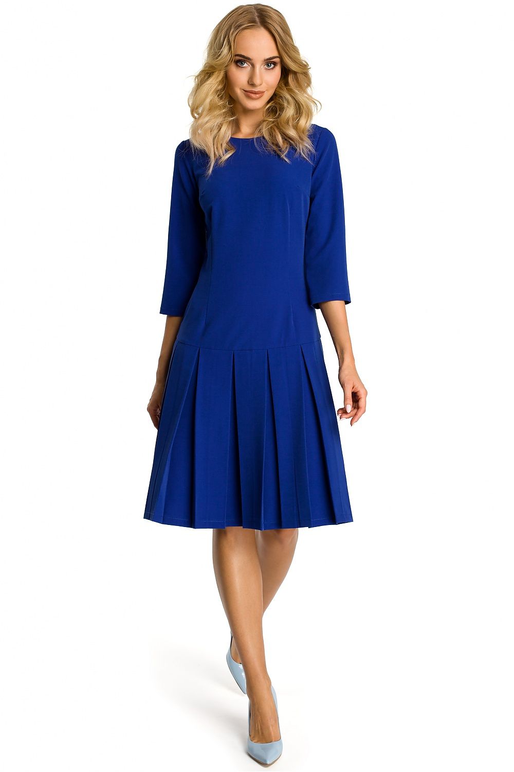 Vorderansicht Damen-Alltagskleid in Blau model 107529 Moe 