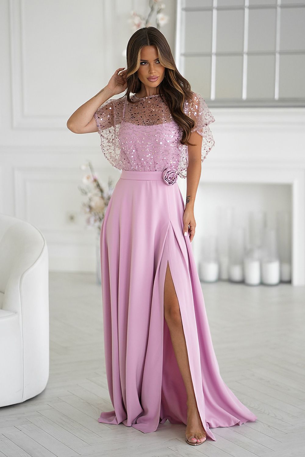  Langes Kleid model 219690 Bicotone 