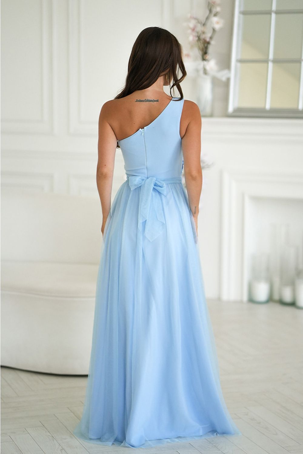  Langes Kleid model 220092 Bicotone 