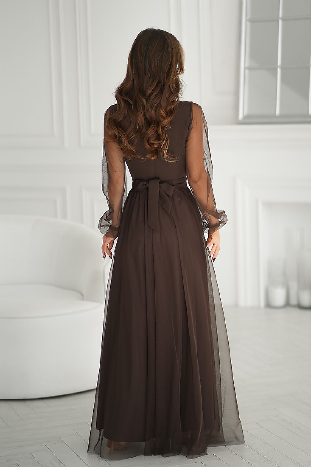  Langes Kleid model 220610 Bicotone 